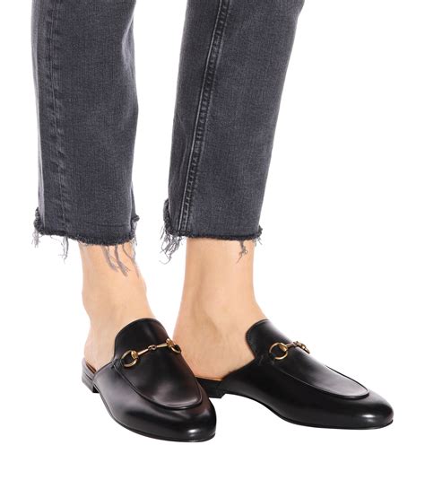 gucci princetown blue stars|Black Leather Princetown Women's Slipper .